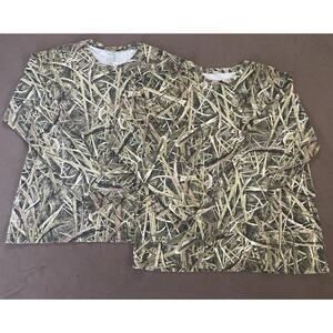 Two Ranger By RZ Outdoor Sz 2XL LS Brown Camo Front Pocket Tee Shirts